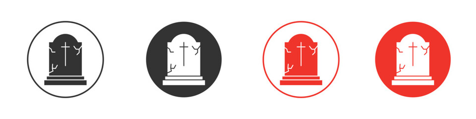 Tombstone icon Logos. Flat Vector Icon Design Template