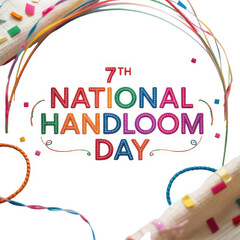 National Handloom Day isolated on transparent background, Generative ai.