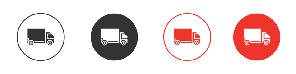Truck icon Logos. Flat Vector Icon Design Template
