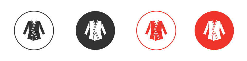 Obraz premium Uniform martial art icon Logos. Flat Vector Icon Design Template