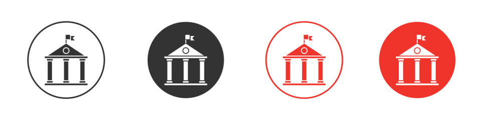 Obraz premium University icon Logos. Flat Vector Icon Design Template