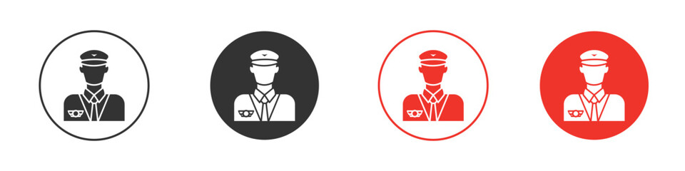 User pilot icon Logos. Flat Vector Icon Design Template