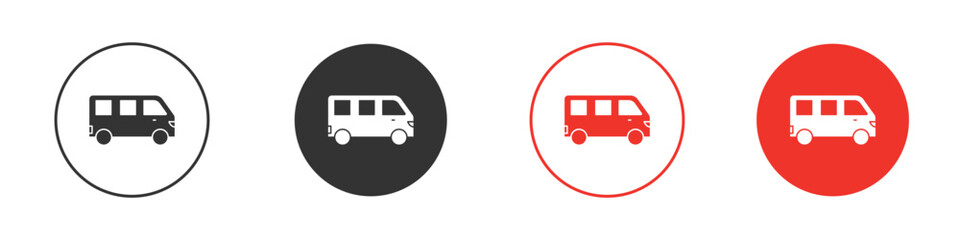 Van icon Logos. Flat Vector Icon Design Template