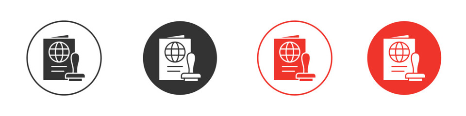 Visa icon Logos. Flat Vector Icon Design Template