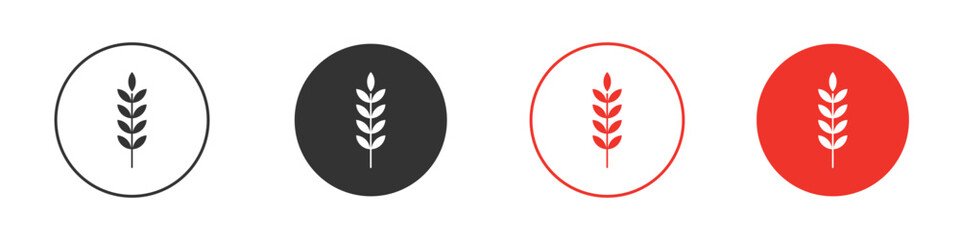 Wheat icon Logos. Flat Vector Icon Design Template
