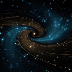 Spiral galaxy swirls of light