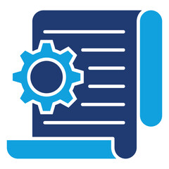 Requirements Flat Blue Icon