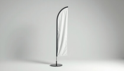 Flag banner mockup. Blank feather flag mockup with minimal background