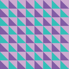 Geometric Teal and Purple Triangle Tiled Pattern
