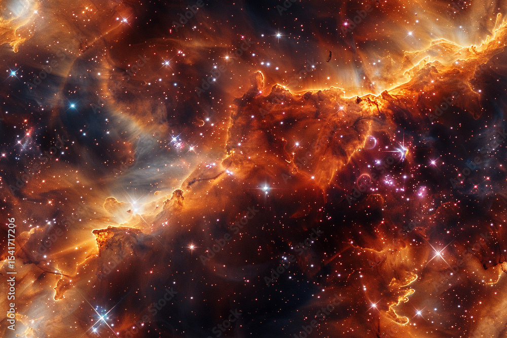 Poster exploration of a captivating nebula in outer space