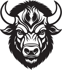 Obraz premium Fantasy Bison with Curved Horns and Fierce Eyes