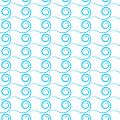 Water wave seamless pattern, vector illustration.