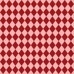 Red and Pink Harlequin Diamond Pattern