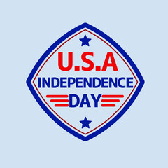 U.S.A. Independence Day Shield Logo