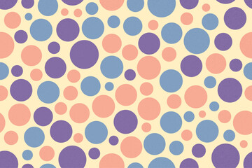 Colorful circles seamless pattern featuring a mix of abstract round elements in a fun and modern style perfect for backgrounds or packaging