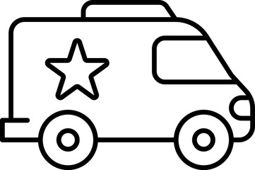 Public, Service special and Municipal Transport Line Icons Set — Thin Linear Vector Symbols .