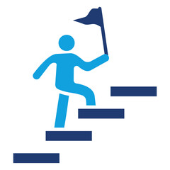 Success Flat Blue Icon