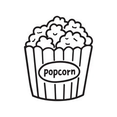 Popcorn in a classic striped container