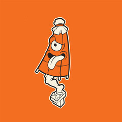 Vector image of Japanese demon Kasa-obake.	