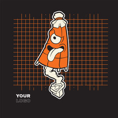Vector image of Japanese demon Kasa-obake.	