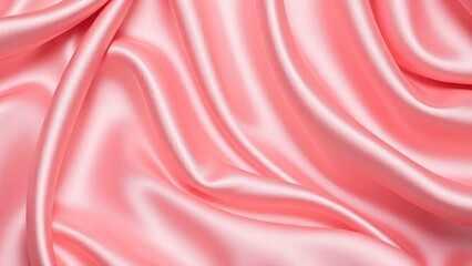Luxurious Pink Silk Fabric Texture Smooth, Elegant Drape and Soft, Shiny Surface for Design Inspiration. Perfect for Fashion, Textiles, and Backgrounds.