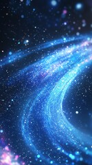 Obraz premium Vibrant Blue Cosmic Stream in a Starry Night Sky