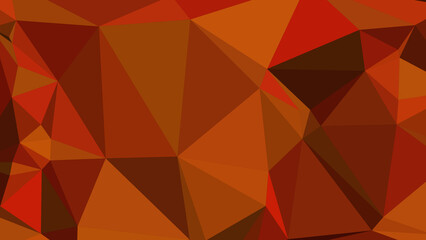 Vibrant Orange and Brown Low Poly Geometric Pattern