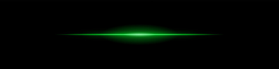 Elegant soft green horizontal beam glowing on a dark background. A subtle flare evoking sunrise energy, cinematic transitions, or the first blink of futuristic awakening.