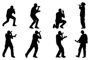 Rapper Music Silhouette Vector Pack