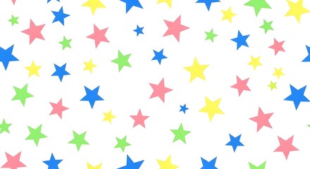 Colorful Pastel Star Pattern Background Design