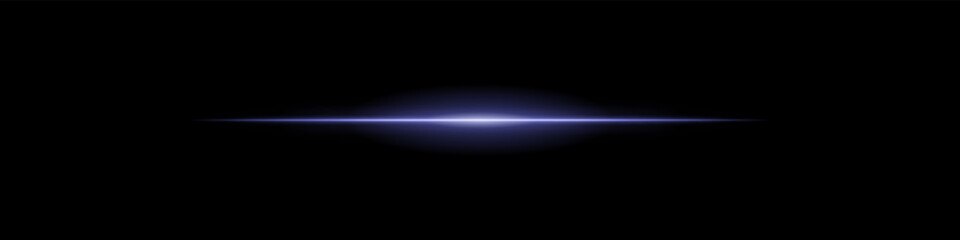 Elegant soft blue horizontal beam glowing on a dark background. A subtle flare evoking sunrise energy, cinematic transitions, or the first blink of futuristic awakening.