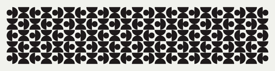 Circle and half circle pattern vector art. Graphical illustration for a unique banners, textiles and interior design.