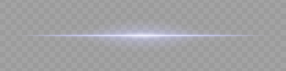 Neon blue horizontal light beam with soft edges and glowing aura on transparent background. A sleek energy pulse perfect for sci-fi UIs, HUDs, or digital light transitions.