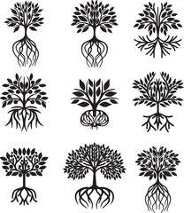 Floral, Silhouette, Bloom, Leaves, Plant, Nature Vector