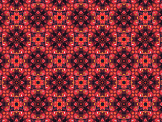 Seamless pattern in red color. Holiday season vibes background with high resolution, designed with a whimsical and enchanting ethnic theme