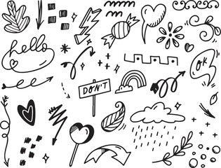 Doodle, Travel, Cloud, Rainbow, Weather, Fun Vector Art
