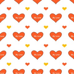 seamless pattern with hearts