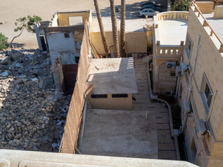 Africa, Egypt, Cairo city, Giza, Giza pyramids. Three pyramids, sphinx, statue, saqqara pyramid,...
