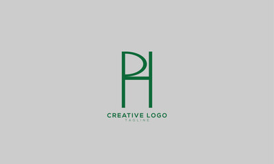 PH HP Abstract initial monogram letter alphabet logo design