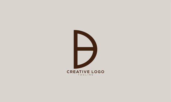 DB BD ED DE Abstract initial monogram letter alphabet logo design