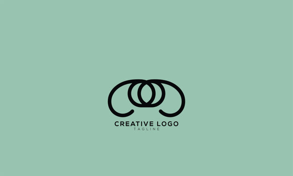 MW WM Abstract initial monogram letter alphabet logo design