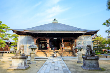 春の智恩寺 文殊堂　京都府宮津市　Chionji Temple Monjudo in Spring. Kyoto Pref,...