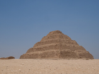 Africa, Egypt, Cairo city, Giza, Giza pyramids. Three pyramids, sphinx, statue, saqqara pyramid,...
