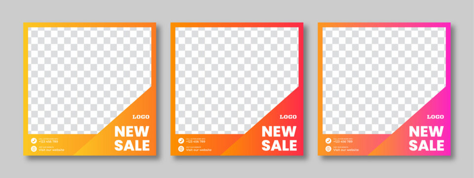Social media post for Fashion Sale. Minimalistic editable sale advertising poster. New collection yellow color sale poster elegant sale and discount promotional advertising banner.