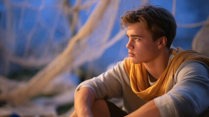 1_Injured soccer player with twisted ankle near goalpost and netting