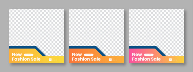 Social media post for Fashion Sale. Minimalistic editable sale advertising poster. New collection yellow color sale poster elegant sale and discount promotional advertising banner.