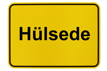 Illustration eines Ortsschildes der Gemeinde Hülsede in Niedersachsen	