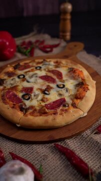 Cheesy Pizza in Slow Mo
