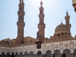 Africa, Egypt, Cairo city, Giza, Giza pyramids. Three pyramids, sphinx, statue, saqqara pyramid,...