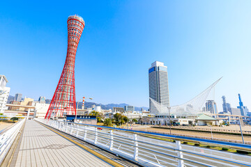 春の神戸港　兵庫県神戸市　Spring in Kobe Port. Hyogo Pref, Kobe City.